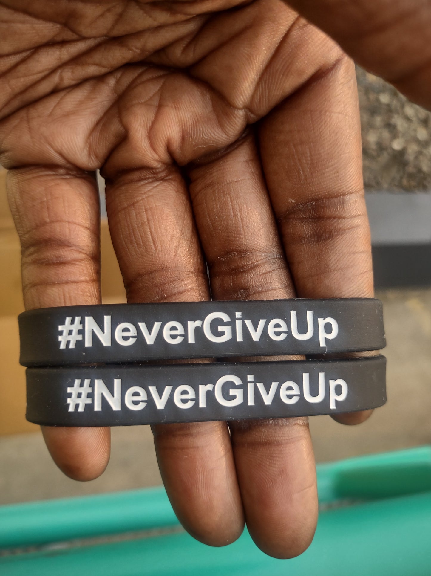 #NeverGiveUp Wristbands