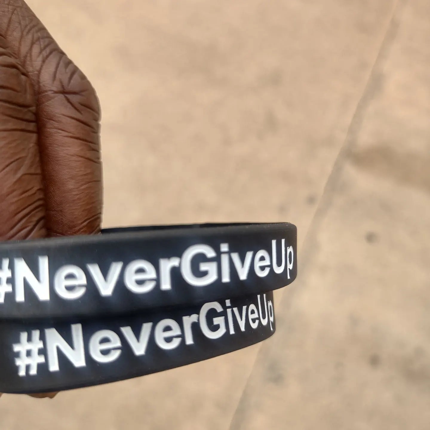 #NeverGiveUp Wristbands
